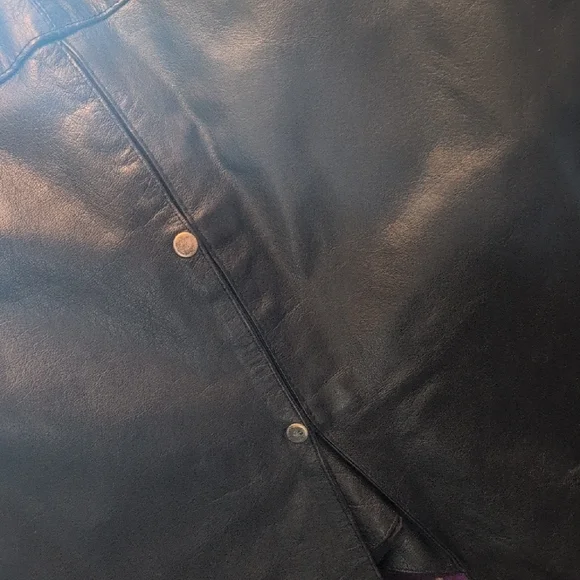 LeatherBiker Trench Coat